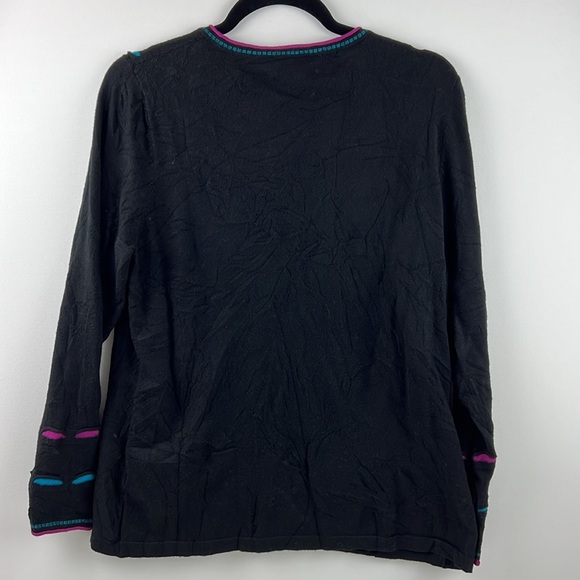 Elena Wang Women's Vintage Ribbon Colourful Button Down Cardigan - Picture 2 of 13